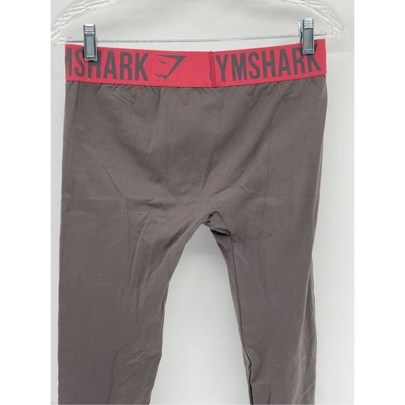 Gymshark Legging Pant Women Size Medium Gray Pink Pull On Workout Gym Seamless - Picture 9 of 13